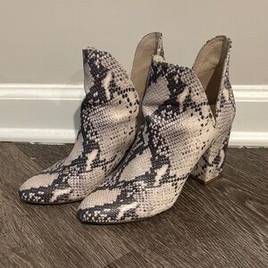 Steve Madden Snakeskin Pattern Ankle Booties